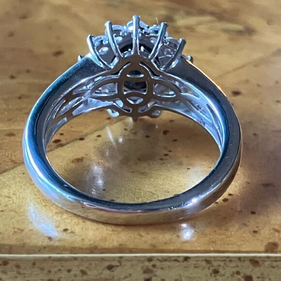 Natural Shungite Sterling Silver Ring Size 8 - Picture 5 of 9